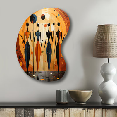Chunaram - Asymmetrical African American Art Metal Wall Art, Irregular Shape Metal Wall Sculpture Print