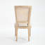 Chaises de salle à manger French Country de 2 personnes, rembourrées beiges, dossier naturel, tréfilage et sculpture, démontables, appropriées pour un usage domestique au restaurant, structure solide, lin de coton commercial convenable