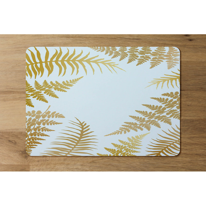 Holsey Polyester-Coated Hardboard Floral Rectangle Placemat