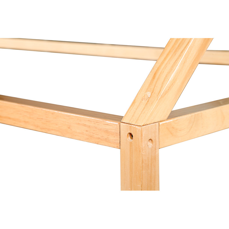 Natural Cedar Montessori House Bed Frame Full Size