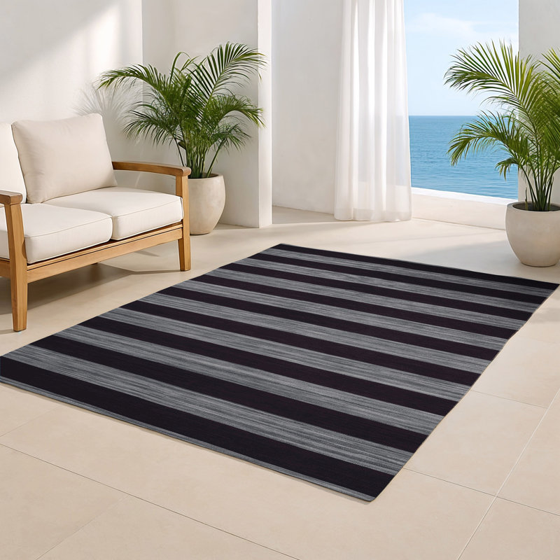 Tapis intérieur / extérieur mauve HorizontalStripes, Rectangle 4pi x 6 pi