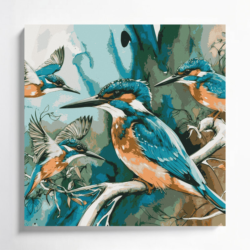 Art mural sur toile beige, H 32 po x l 32 po