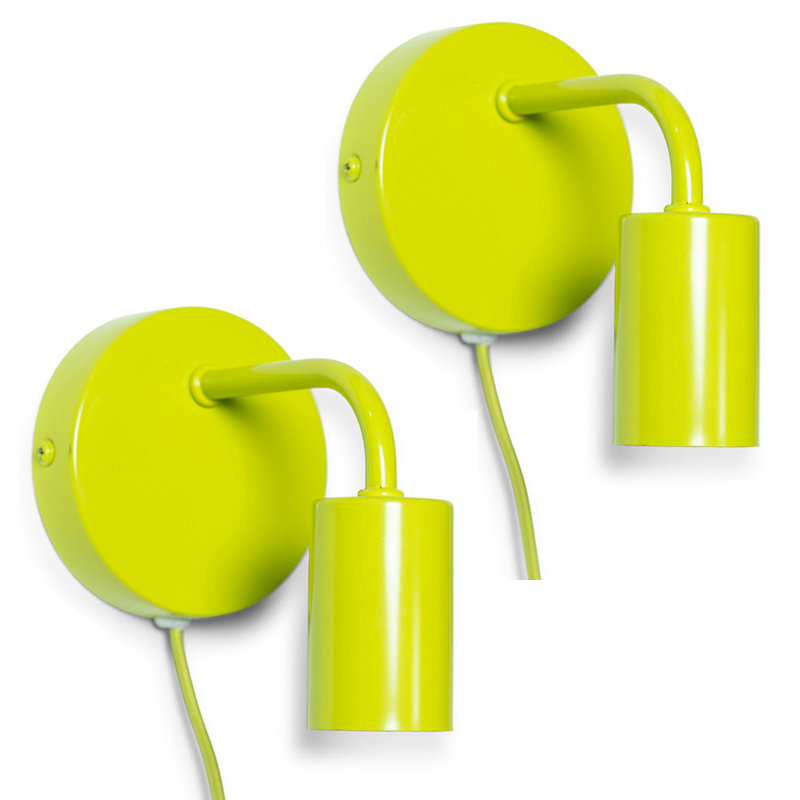 Carmala Plug-in Armed Sconce, No, Lime Green, 1