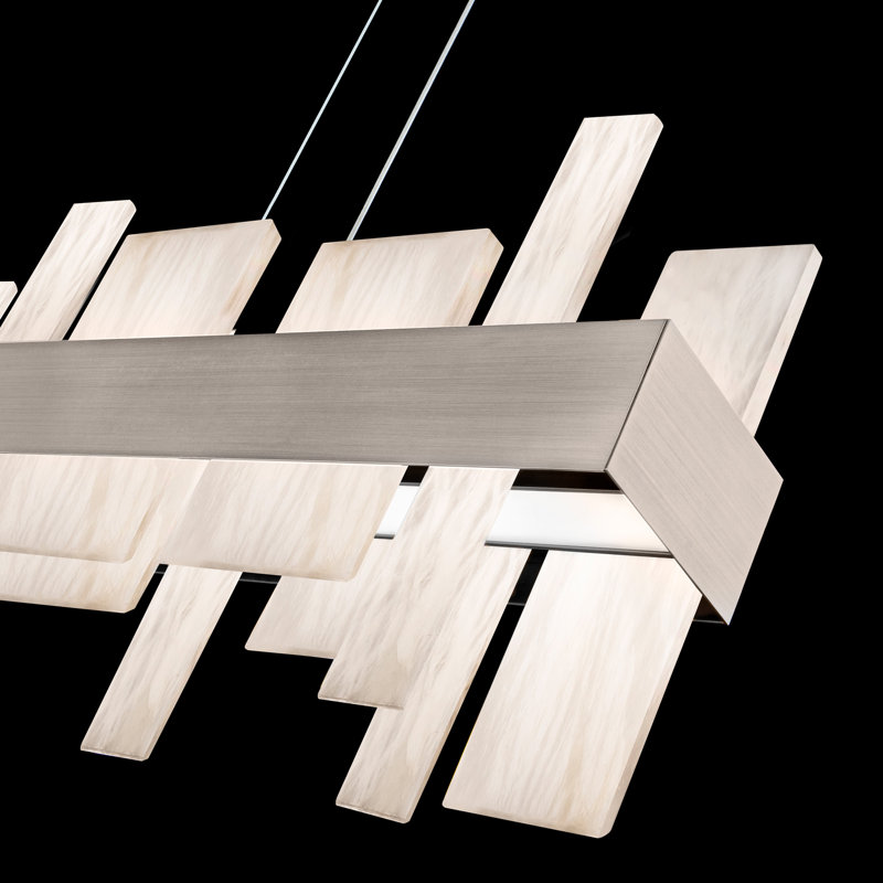 Acropolis 1 - Light LED Chandelier, Brushed Nickel