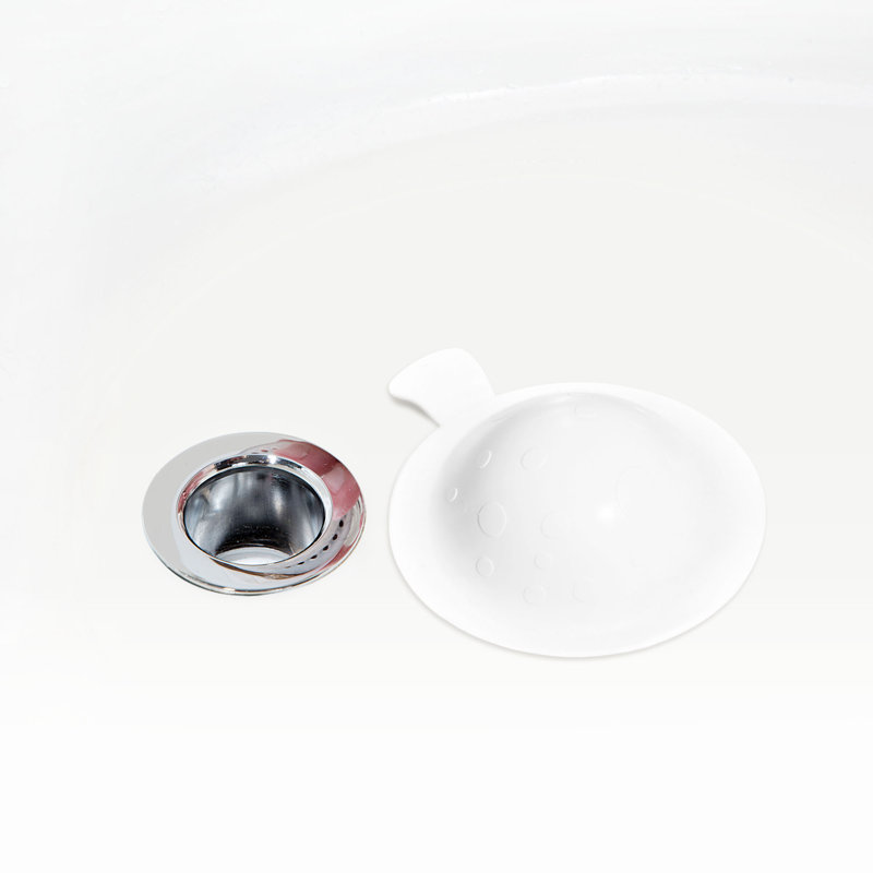 Universal White Silicone Drain Stopper with Suction Cup