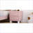 Pink Velvet Button-Tufted Nightstand with 2 Drawers &amp; Crystal Handles-1543953480