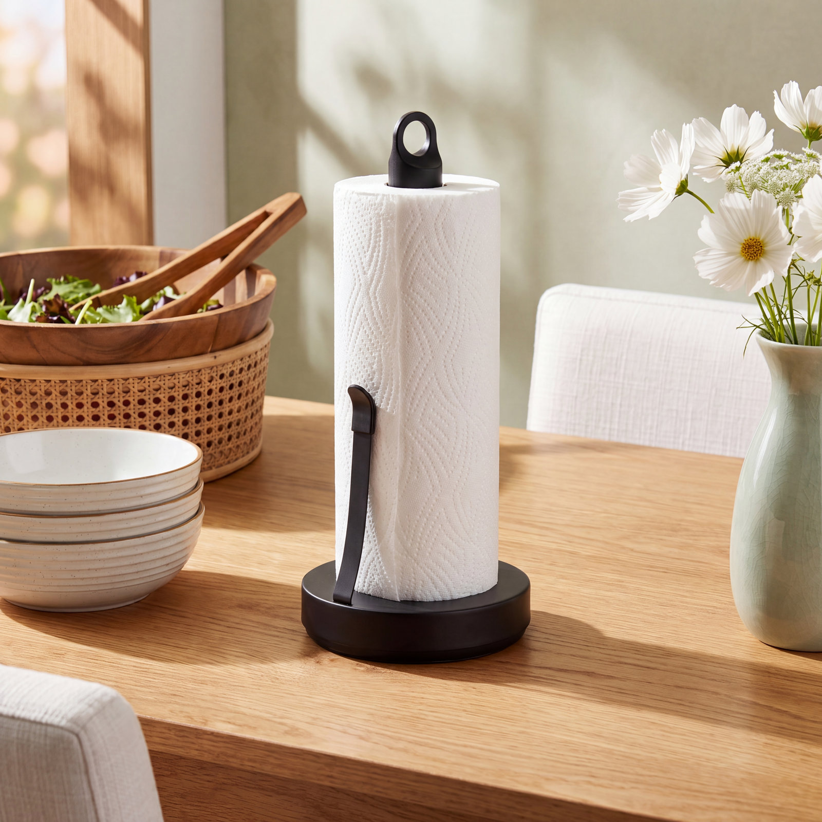 LOOP Freestanding Paper Towel Holder, Black