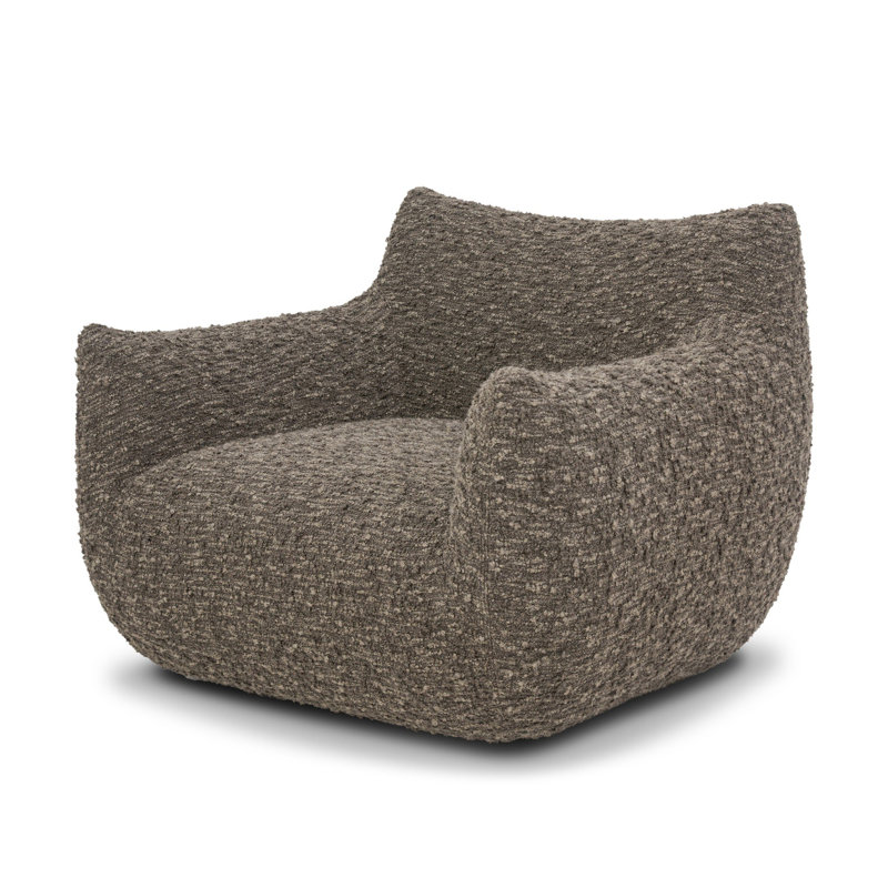 Margot Swivel Armchair, Solema Moss Boucle