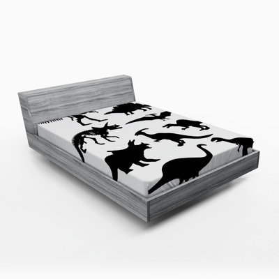 Dinosaur Microfiber Fitted Sheet