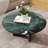 Natural Marble Coffee Table Green, Modern Real Marble Coffee Table 27.6'',Round Center Table For Living Room,Home Decor-2079360207
