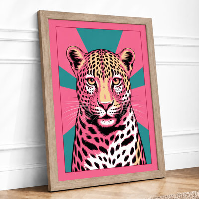 Pop Leopard Modern - Framed Print