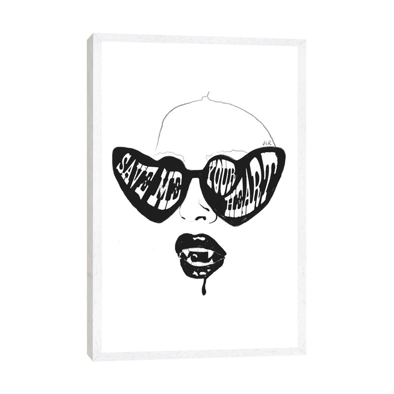 Save Me Your Heart by Jenny Rome - Gallery-Wrapped Canvas Giclée on Canvas, White Framed, 66.04 cm H x 45.72 cm W
