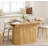 55.11"-70.86" Extendable Dining Table with Striped Legs-808843247