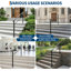 Ensemble de rampes d'escalier noires en aluminium à 2 ou 6 marches avec poteaux en fer, rampe de sécurité conforme ADA pour porche et entrée-122877662