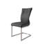 Ensemble de deux chaises d'appoint en similicuir gris et argent-1718596799