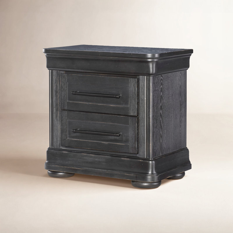 Table de chevet 28 po Vintage Country, Noir