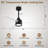 55" Transparent Blade Propeller Dimmable Ceiling Fan With LED Lights And Remote Control