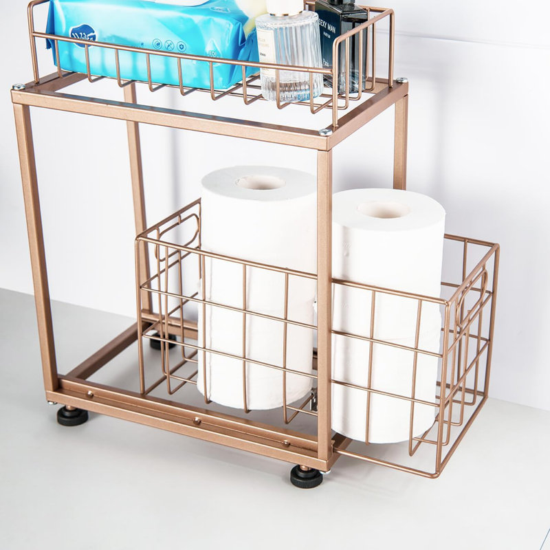 Porte-papier hygiénique sur pied, compartiment de rangement de style tiroir, avec tablette de rangement pour téléphone