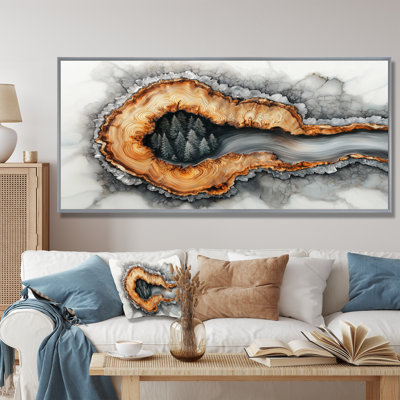 Crystal Current Into The Winter Forest River II - Forest Canvas Wall Art