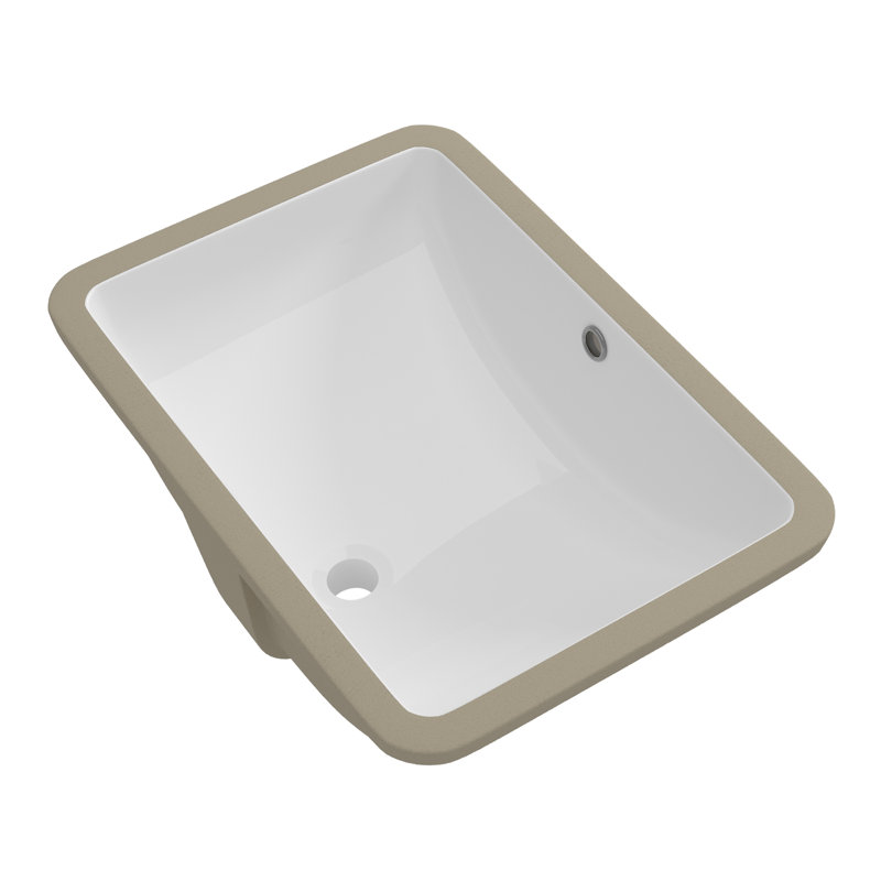 Lavabo de salle de bain rectangulaire encastrable avec trop-plein 21 "x 14 3/4"