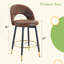 Chaise de bar rotative à 360 °. Chaise de bar rembourrée en tissu d'echnologie moderne avec pieds en métal noir lisse et magnifique.