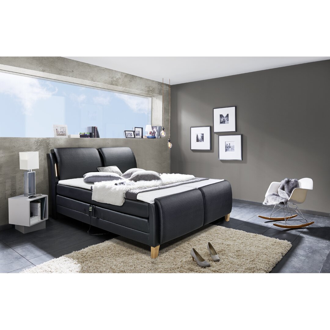 Elektrisch verstellbares Boxspringbett Strouse mit Topper