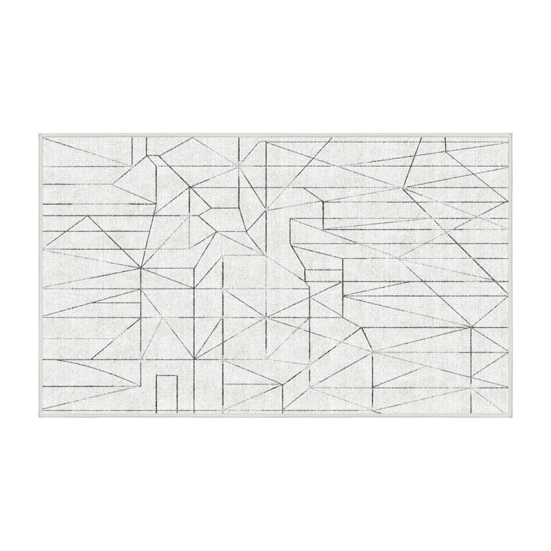 Kalispell Hand Loomed Washable Abstract Indoor Rug, Rectangle 7' x 10'
