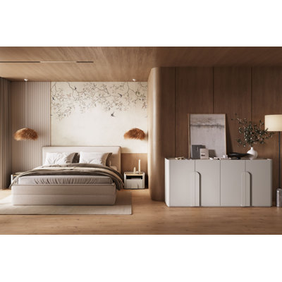Sadeen 50cm W Manufactured Wood Bedside Table
