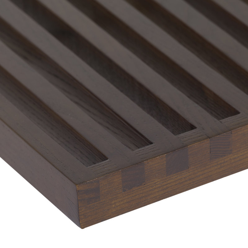 Banc en bois Bullington, Noyer foncé