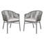Chaise de patio avec coussin Rope