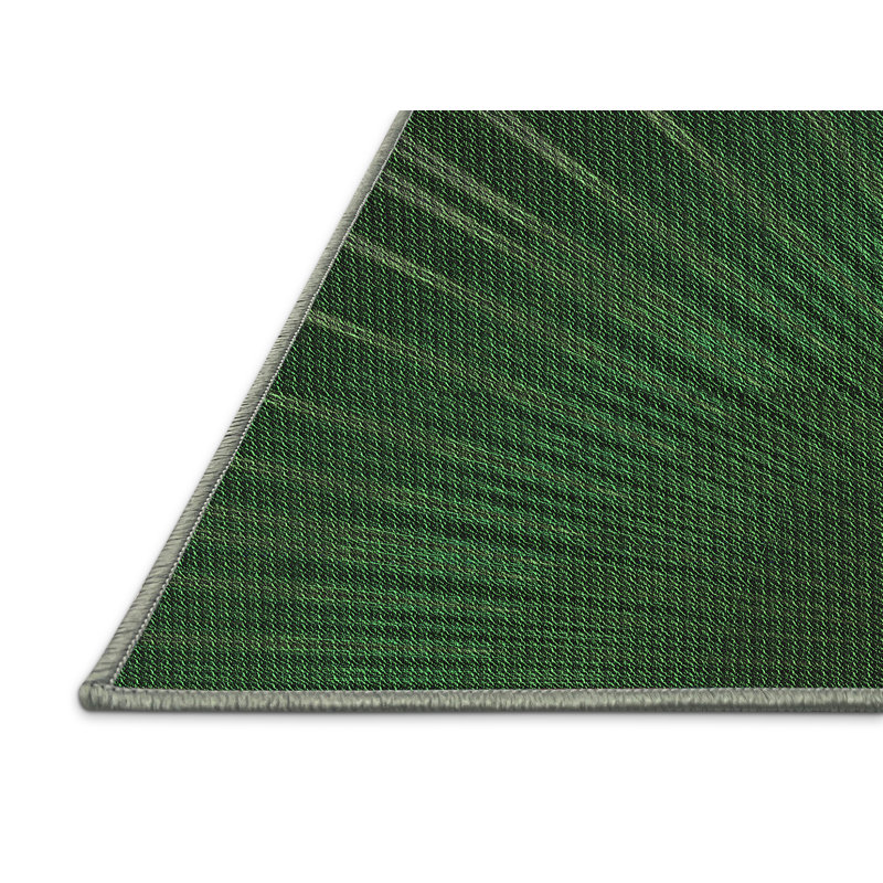 Tapis vert tissé à la machine, Rectangle 5 pi x 7 pi