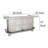 Zeka Freestanding Bar Table, Pull Out Tray, 80 Inch Top, Gray Wood