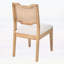 Ensemble de 2 tabourets de bar de style campagnard de 71 cm (28 pouces), tabourets de comptoir en fer sans accoudoirs et rembourrés avec dossier en rotin naturel pour la cuisine et la salle à manger