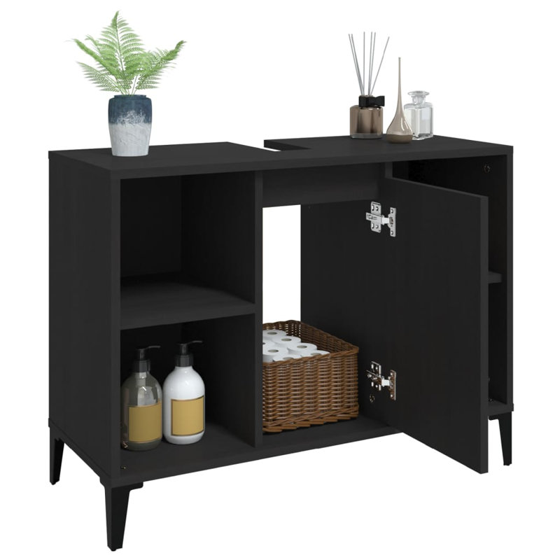 Skagway Freestanding Bathroom Cabinet, Black