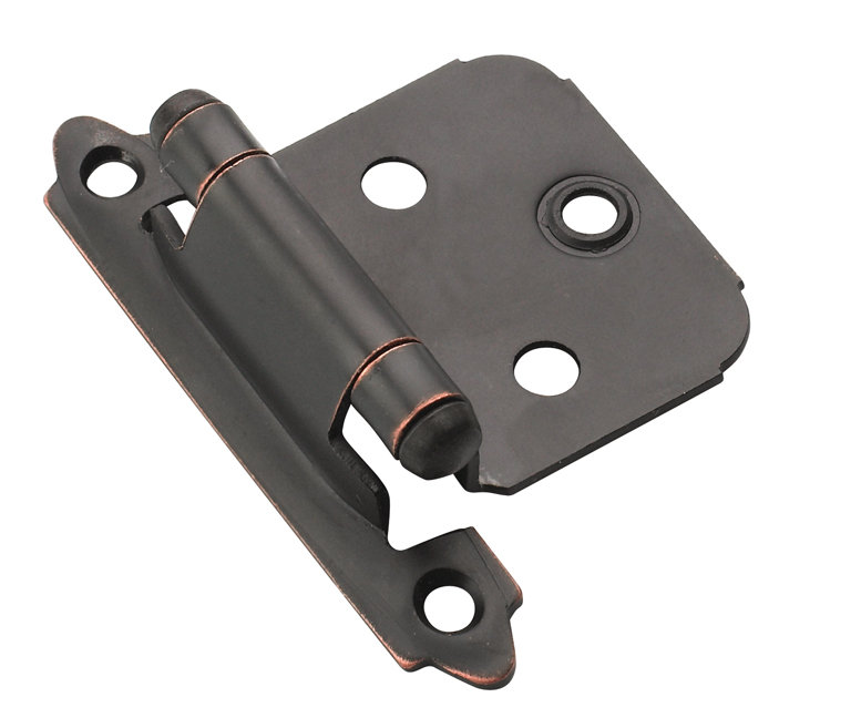 Charnière de superposition de fixation faciale, Nickel satiné