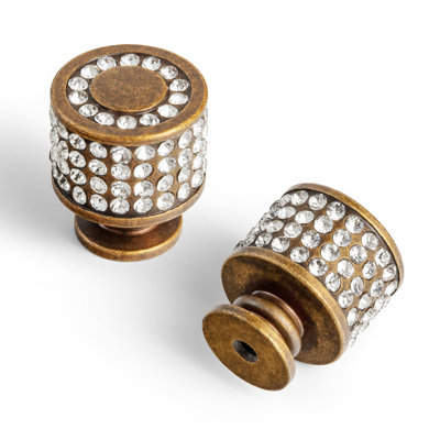 Multipack de boutons cylindriques en cristal