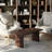 Solid Wood Modern Rectangular Coffee Table - Natural or Walnut Finish, Wood Coffee Table for Living Room-1110330573