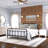 Ashburton Standard Modernism Metal Bed Frame with Headboard and Footboard, No Squeak, No Box Spring Needed, Easy Assemble-1042305173-1053617396