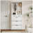 NEW White Colour Shoe Cabinet  With 3 Doors 2 Drawers With Hanger,Large Space For Storage-270481097