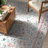 Pink Floral Machine Washable Area Rug with Non-Slip Backing-15789951