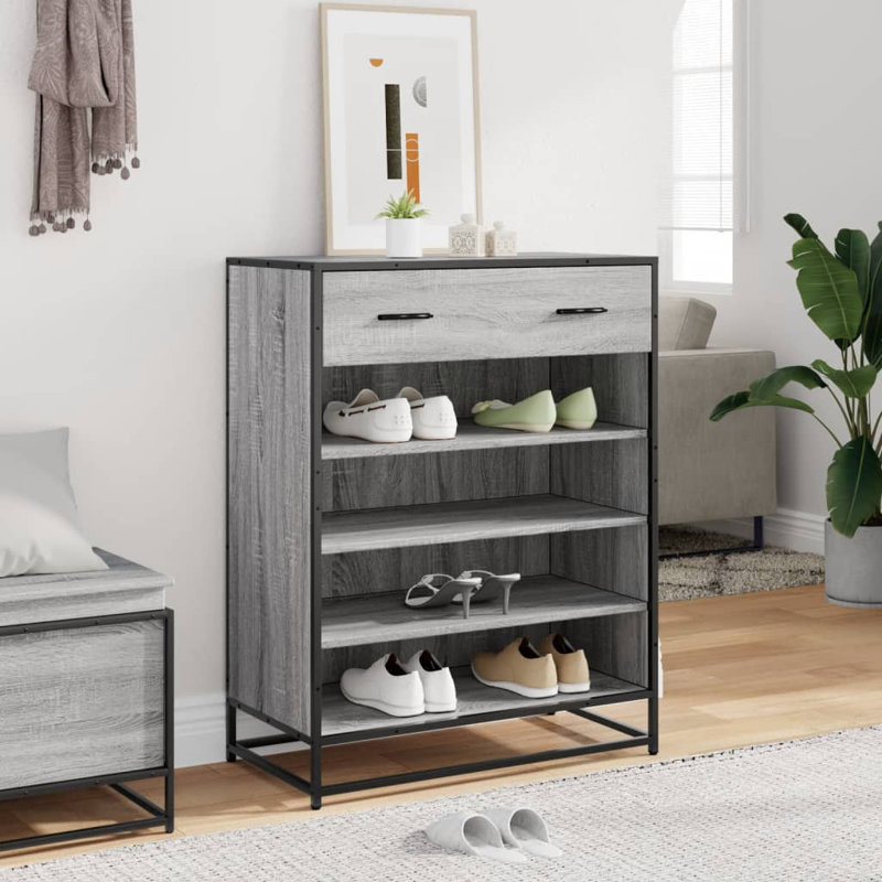 Shoe Storage Cabinet, Grey Sonoma