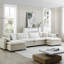 Moderne avec repose-pieds - Tissu pour la maison, gris
