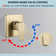 Brushed Gold Brass Shower System With Rough-in Valve