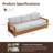 3-Person Solid Wood Patio Sofa With Cushions-1846628431