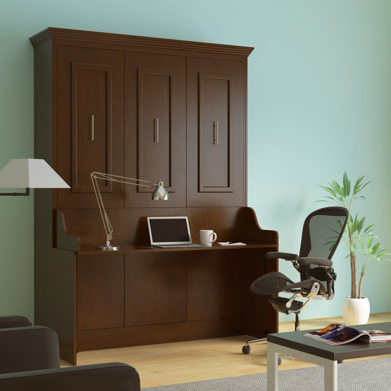 Lit escamotable avec rangement Britton, Grand