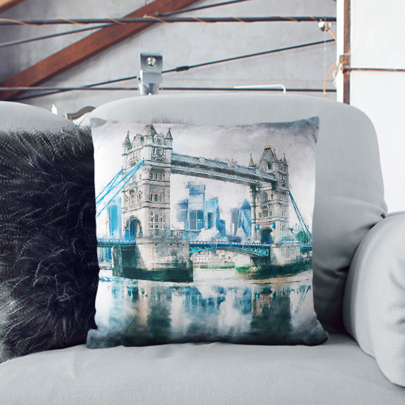 Square Throw Cushion, White, 40cm H x 40cm W x 15cm D