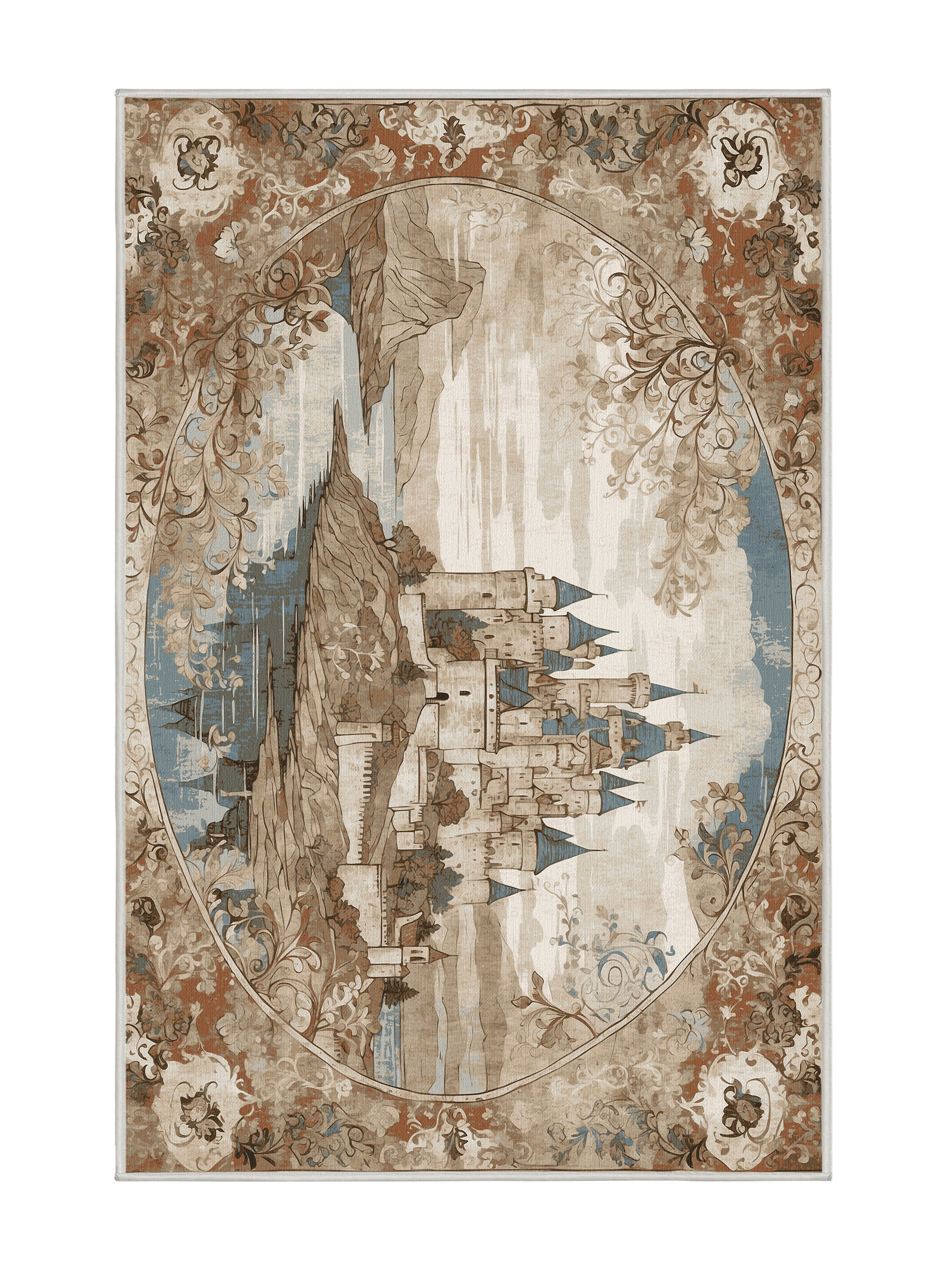 East Urban Home Golden Drawbridge Rug | Wayfair