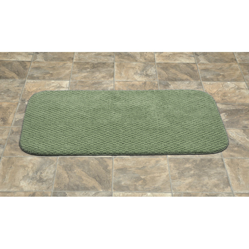 Tapis pour salle de bain en nylon avec envers antidérapant Juliahna, Fougère intense, 24 po x 40 po