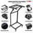 5 Core 12U Professional Audio Rack Mount DJ Mixer Stand Studio Adjustable Table Cart with Wheels