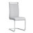 7-Piece American 71" Modern Rectangular Dining Set, White MDF Table with Chrome Geometric Metal Legs & Upholstered Faux Leather Chairs-1720204818-1720204823